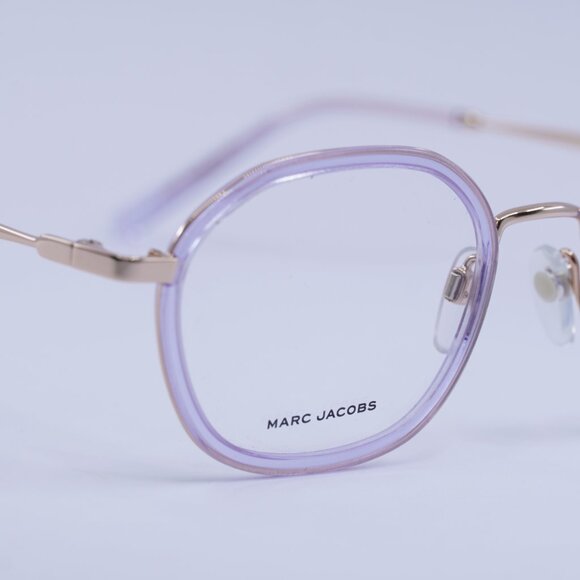 🕶️ New Marc Jacobs MARC 702/G 0789 00 Eyeglasses - Lilac/Gold Frame 49mm - Picture 2 of 10